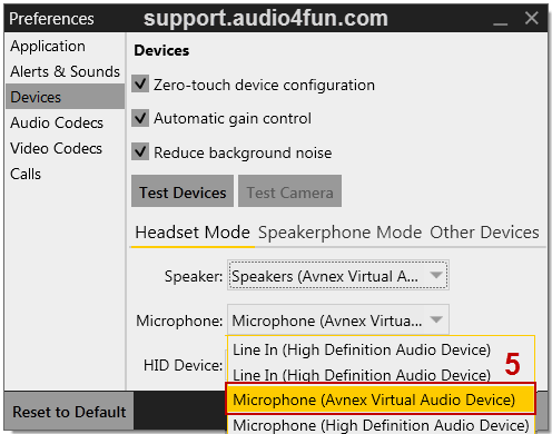 Fig 4: Configure Microphone device