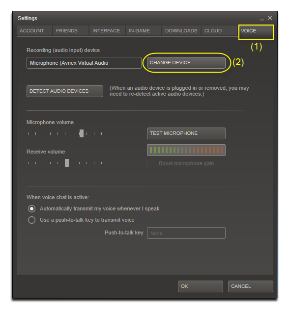 Open Sound settings window