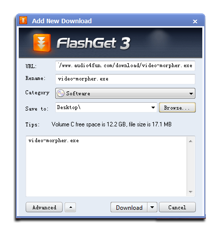 Figure 8: Flash Get download