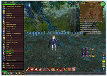 Fig 1 Change Audio settings of EverQuest II