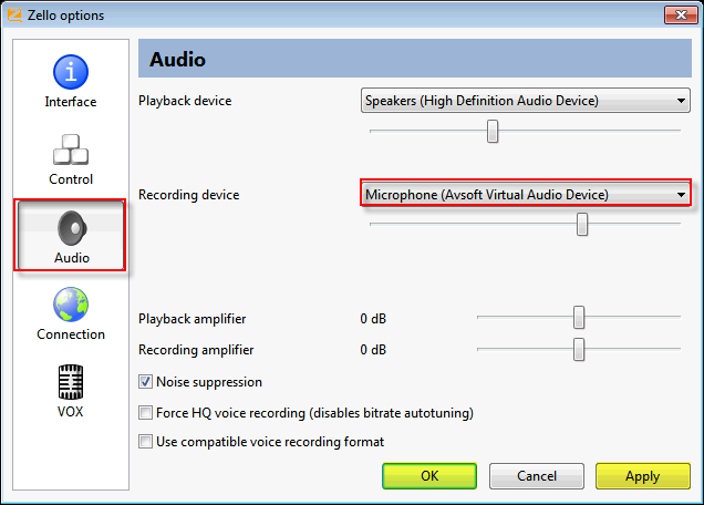 Zello Options