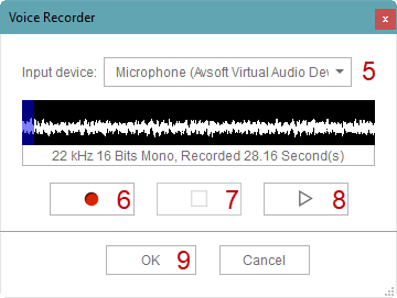 Fig 3: CrazyTalk Voice Recorder