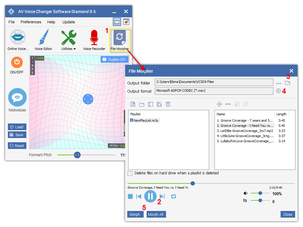 Morph a batch of files with File Morpher