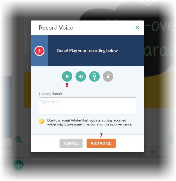 Fig 6: Add voice recording