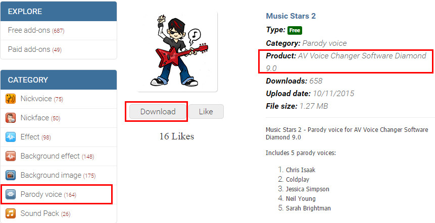 Download parody voices