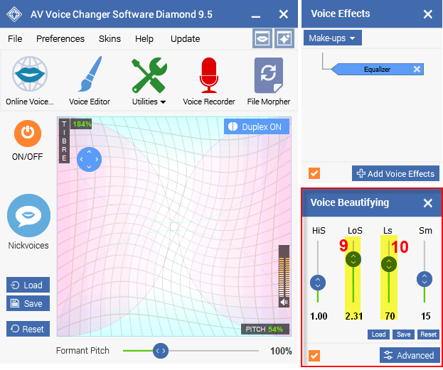 Adjust Voice Beautifying