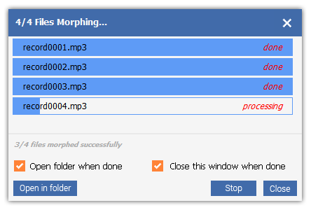 Morphing process