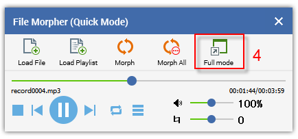 Switch to File Morpher (Full mode)