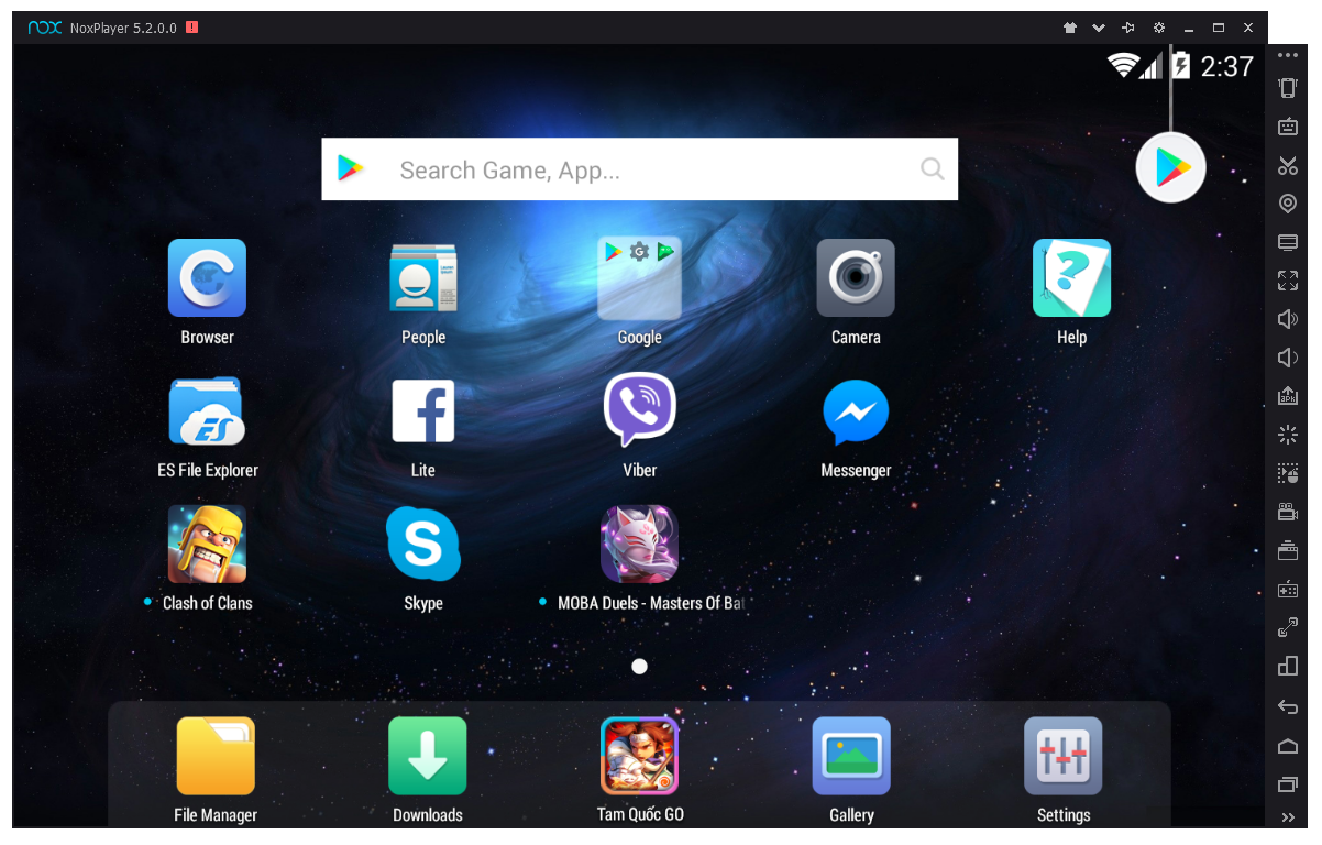 NoxPlayer- Home screen