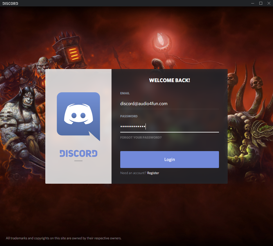 discord login in