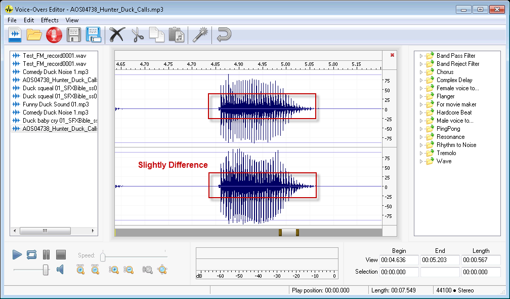 Figure 1 Demonstrates the data is slightly different between Left and Right channel