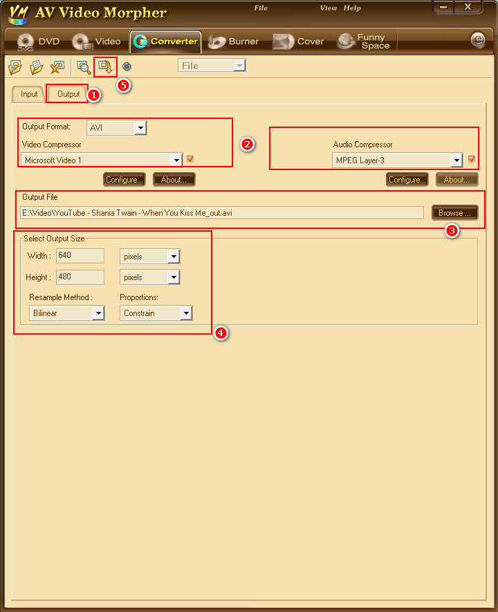 Output Format Settings