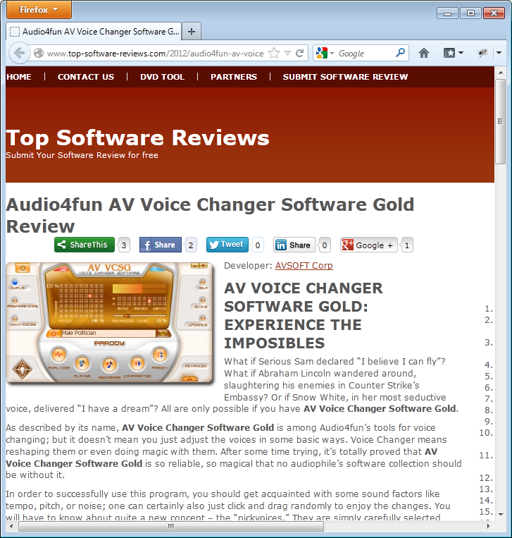 review on voice changer software gold from top software review