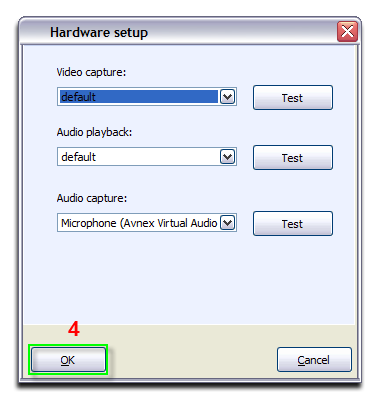 Click OK button to close Hardware setup dialog box